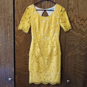 Antonio Melani Yellow Lace Dress 2